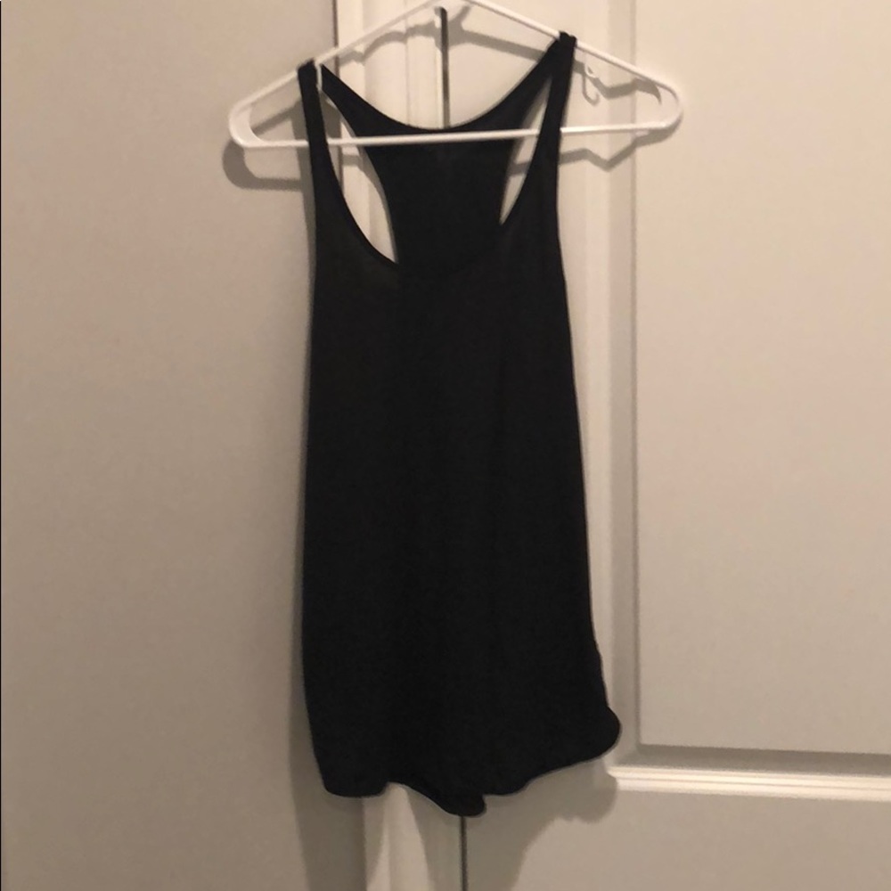 Lululemon Athletica Black Striped Tank Top